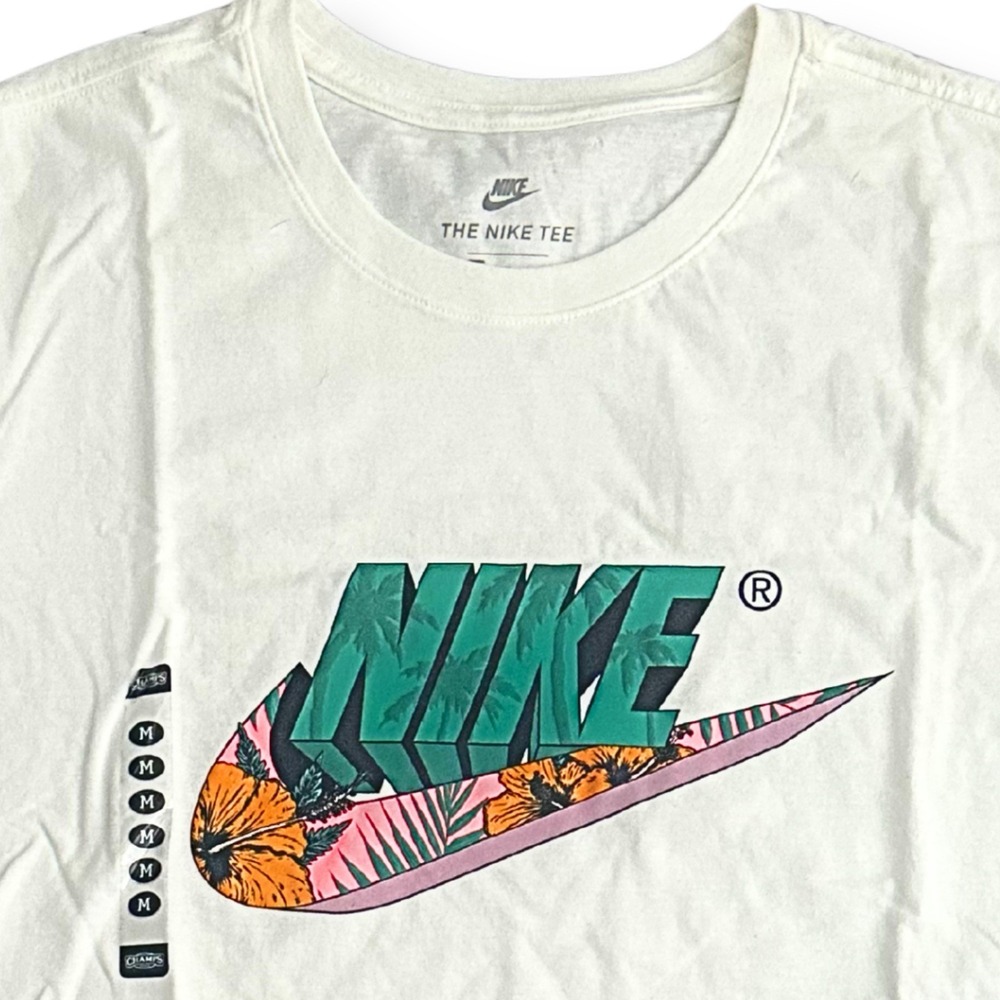 Nike Miami South Beach Tropical Floral Graphic Logo Shirt Medium - Picture 3 of 13